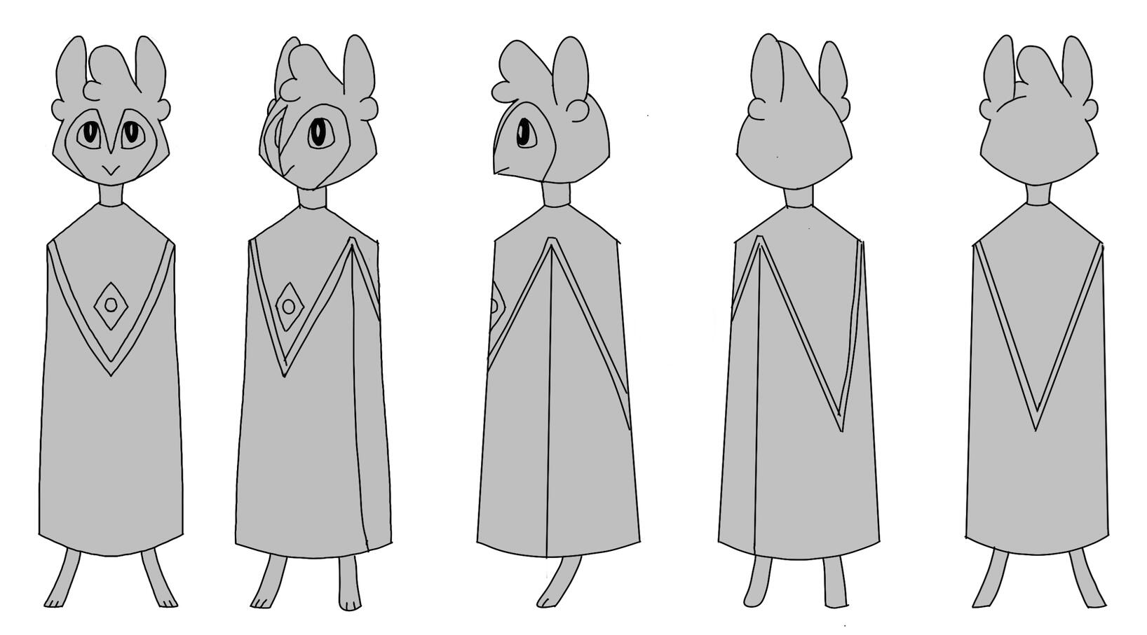 Model sheets for David Doyle student film: Out Of The Woods